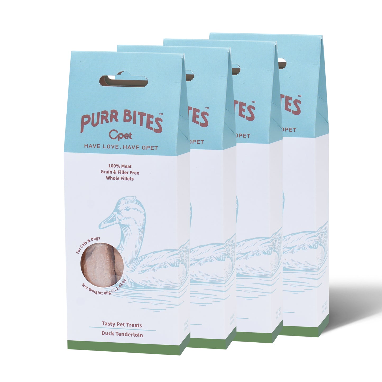 OPET Premio Liofilizado para Gatos (Filetes de pechuga de pato enteros, 40 g)