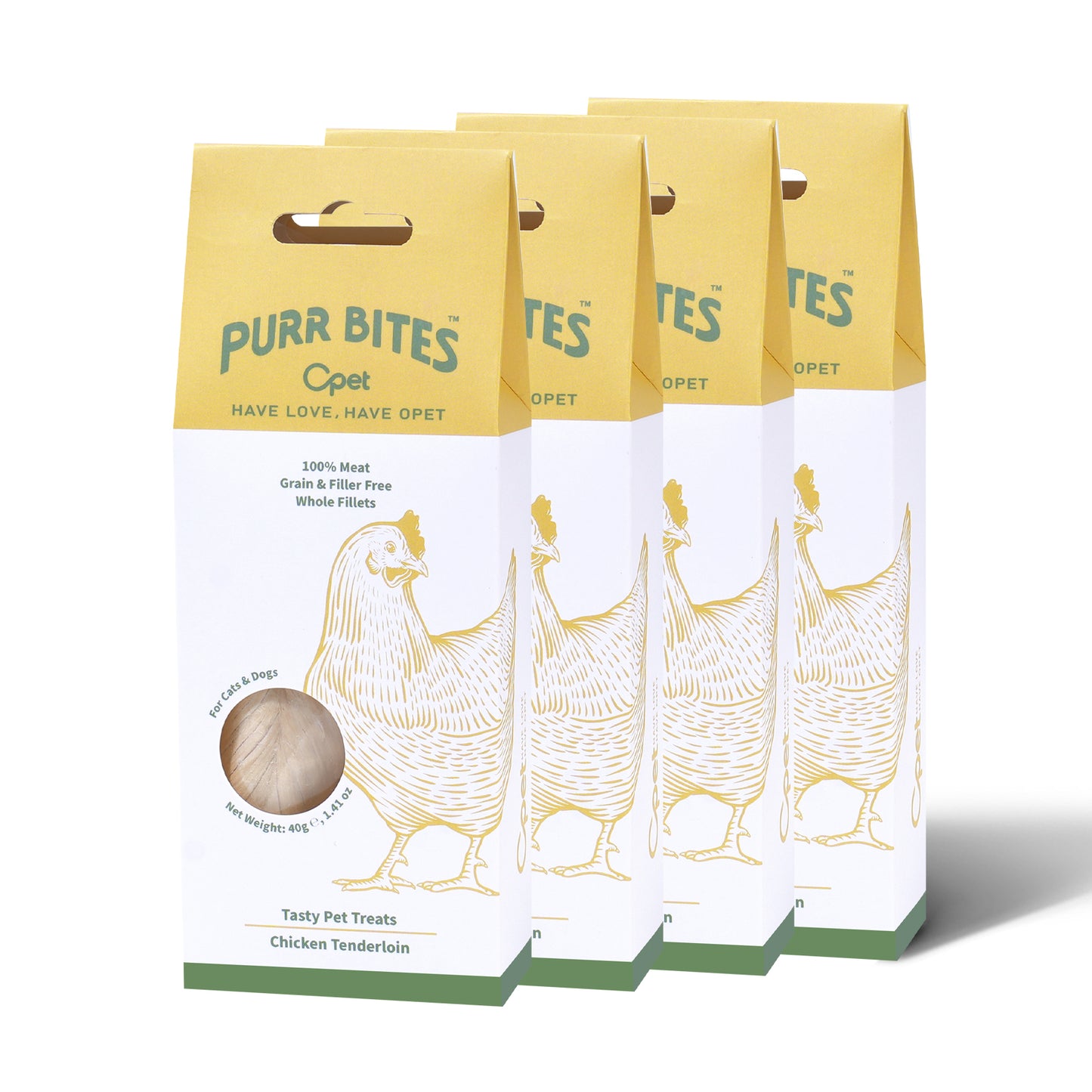 OPET Premio Liofilizado para Gatos (Filetes de pechuga de pollo enteros, 40 g)