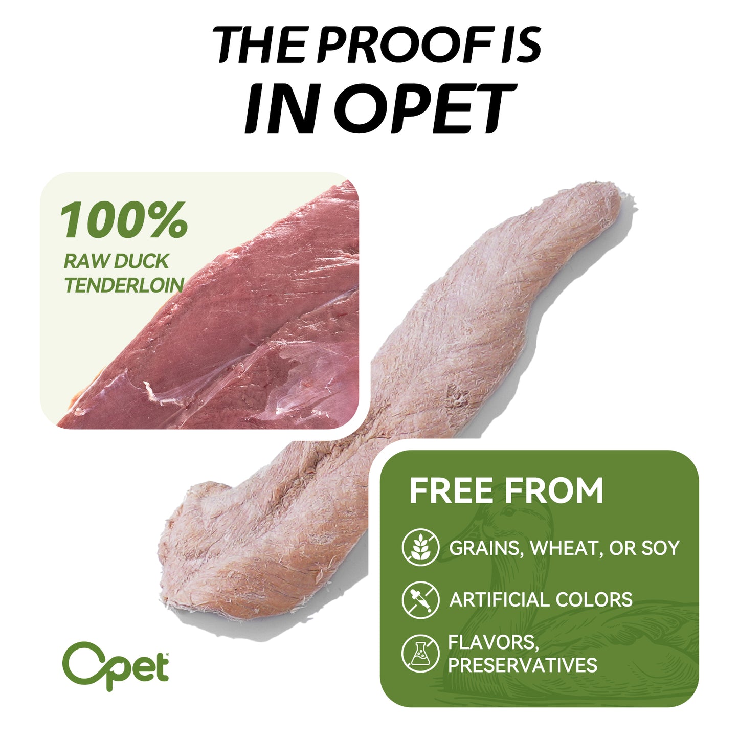 OPET Premio Liofilizado para Gatos (Filetes de pechuga de pato enteros, 40 g)