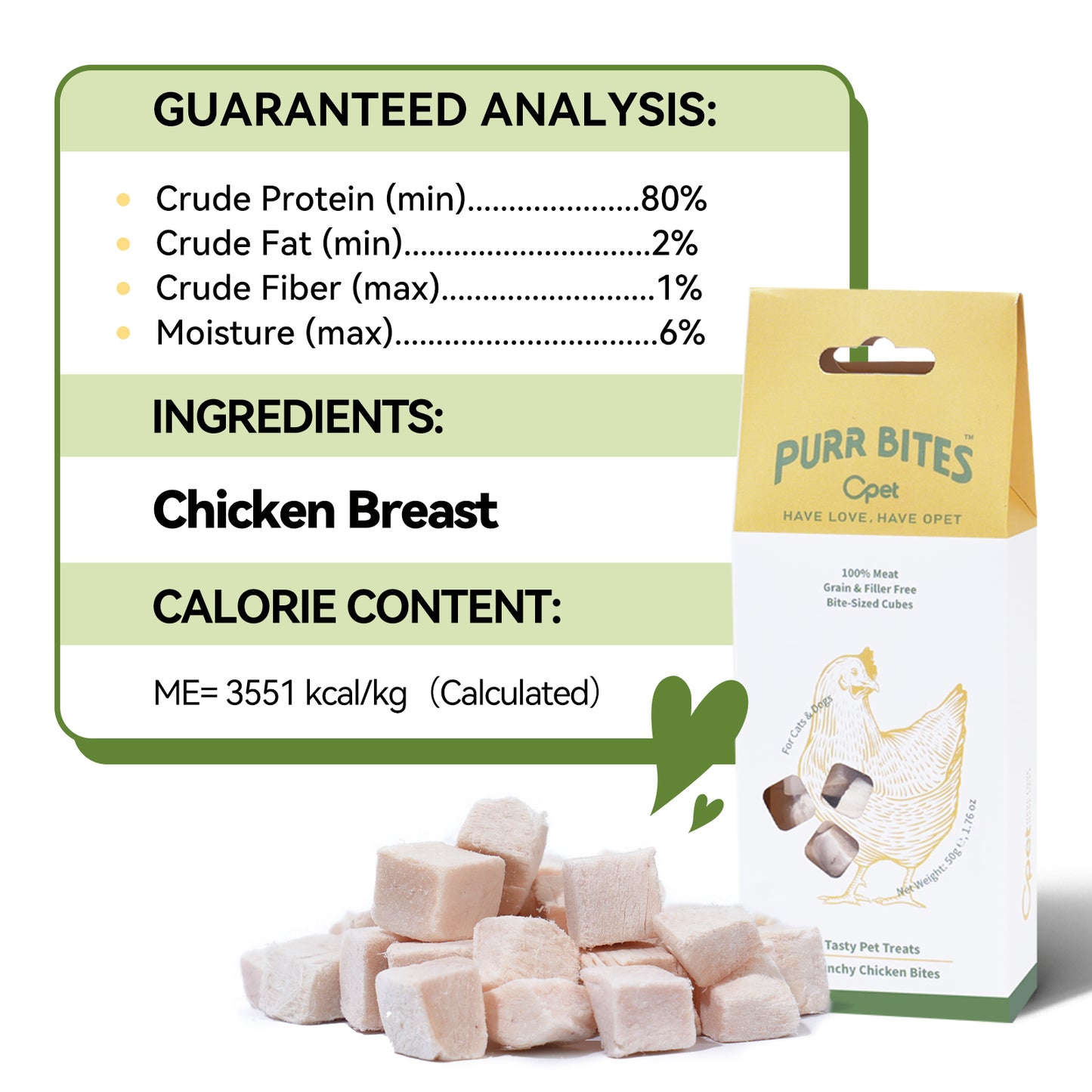 OPET Premio Liofilizado para Gatos (Pollo, 50 g)
