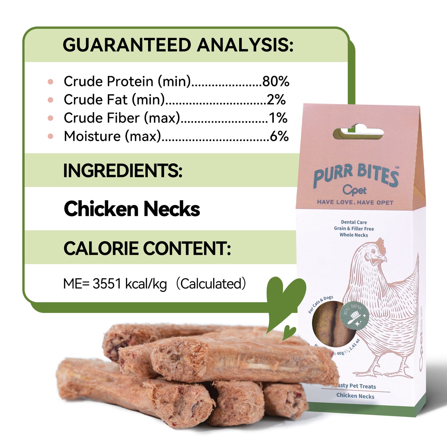 OPET Premio Liofilizado para Gatos (Cuello de pollo, 40g)