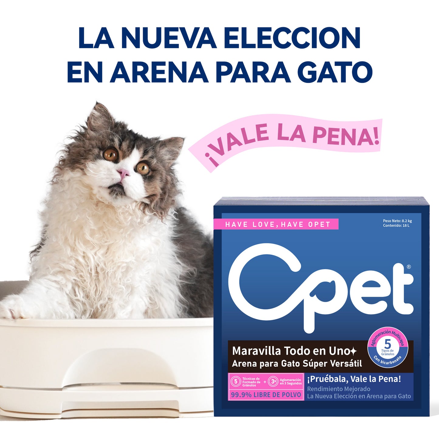 OPET 5 EN 1 Mixta Arena de Tofu para Gatos 8,2kg