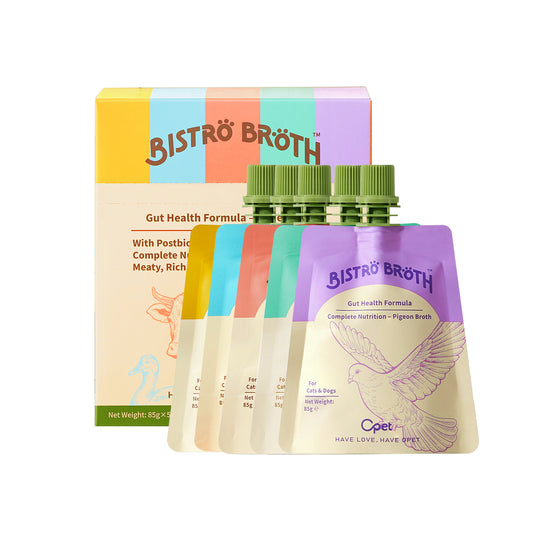 OPET Bistro Broth Wet Bisque Cat Food 85g (Mixed Flavors, Paquete de 5)