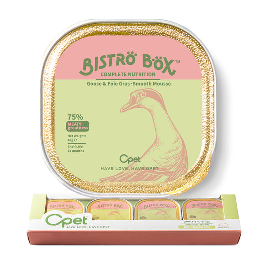 OPET Bistro Box Comida Húmeda para Gatos 40g (Ganso, Paquete de 4)