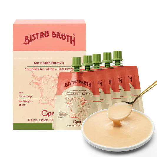 OPET Bistro Broth Comida Húmeda para Gatos 85g (Carne de res, paquete de 4))