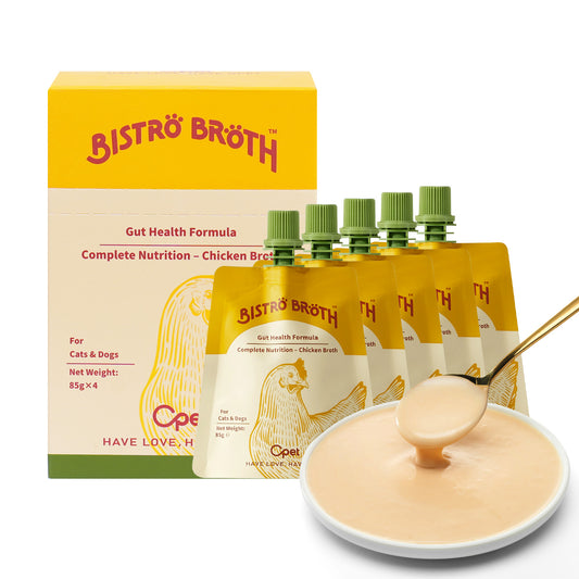 OPET Bistro Broth Comida Húmeda para Gatos 85g (Pollo, paquete de 4)