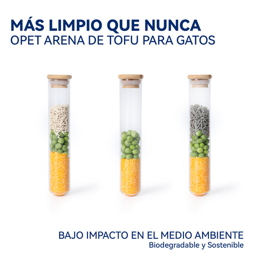 OPET Arena de Tofu Para Gatos 100% Natural (2,4kg Pack de 6)