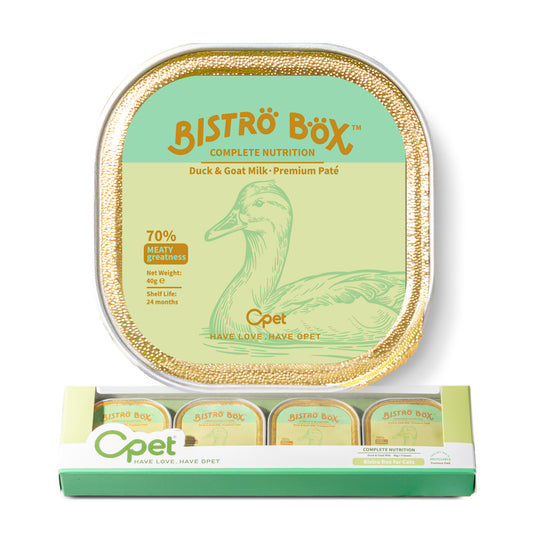 OPET Bistro Box Comida Húmeda para Gatos 40g (Pato, Paquete de 4)
