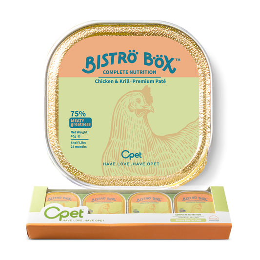 OPET Bistro Box Comida Húmeda para Gatos (Pollo, Paquete de 4)